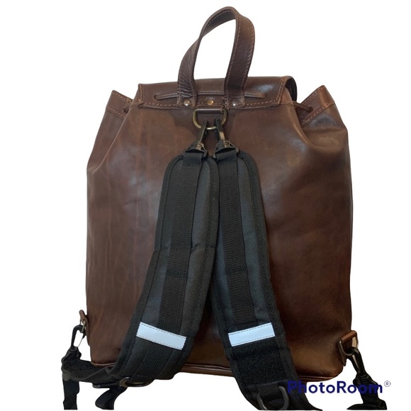 Full grain Leather Backpack with replacement straps - Picture 2 of 8